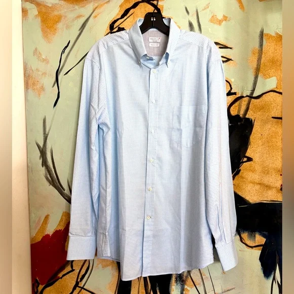 Brunello Cucinelli Micro Check Dress Shirt XL - Picture 3 of 3